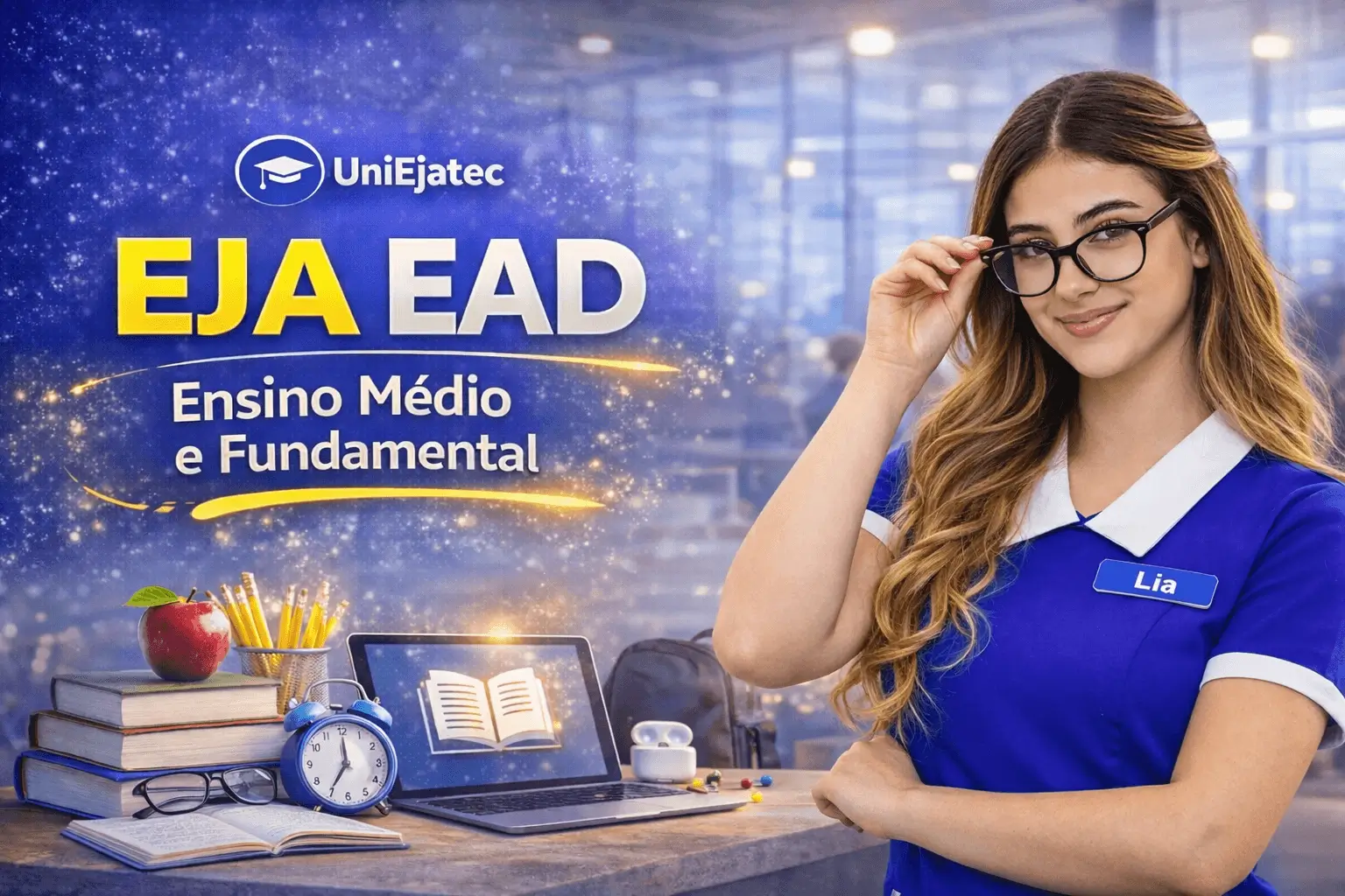Promocional EJA EAD Ensino Medio e Fundamental UniEjatec