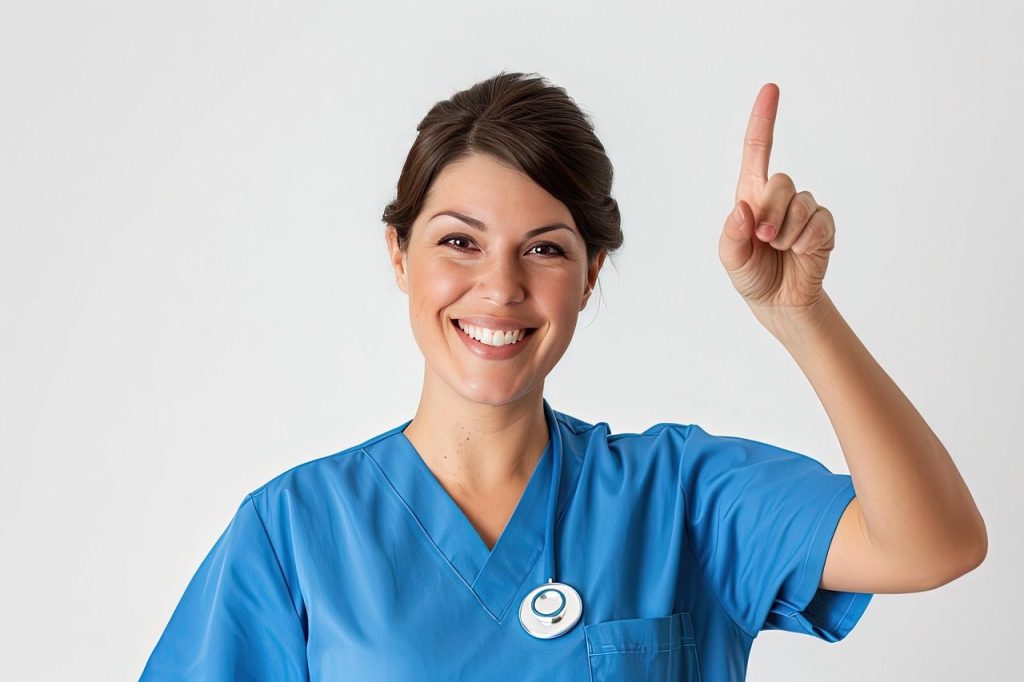 ai generated, nurse, medical, pointing finger, signaling, decision, choice, direction, health, nurse, nurse, nurse, nurse, nurse, medical, medical