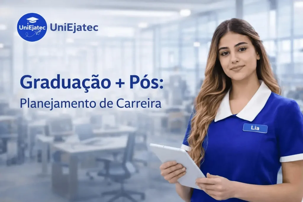 Imagem de Lia Consultora Educacional apresentando programa de graduação com pós-graduação