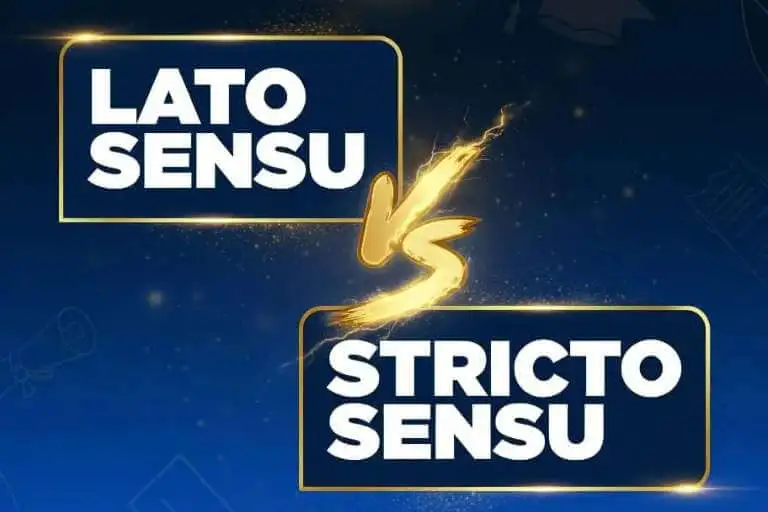Lato Sensu e Stricto Sensu